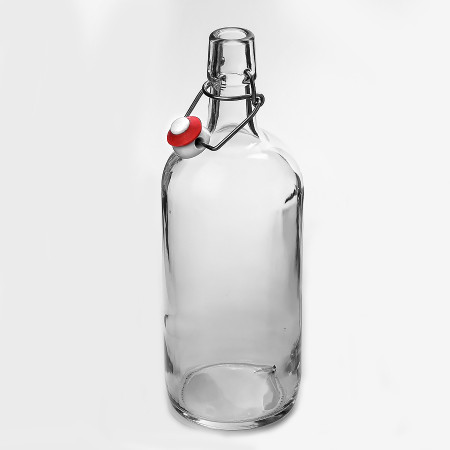 Бутылка бесцветная бугельная 1 литр в Чебоксарах