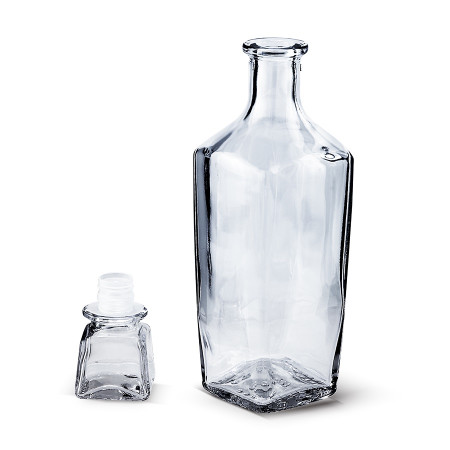 Бутылка (штоф) "Элегант" стеклянная 0,5 литра с пробкой  в Чебоксарах